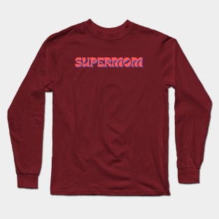 SUPERMOM, mothers day, american mother Long Sleeve T-Shirt